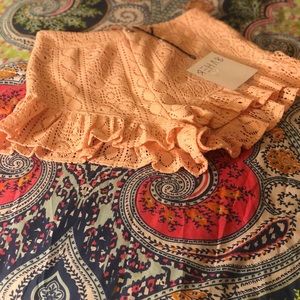 REHAB PINK LACE & FRILLS SHORTS